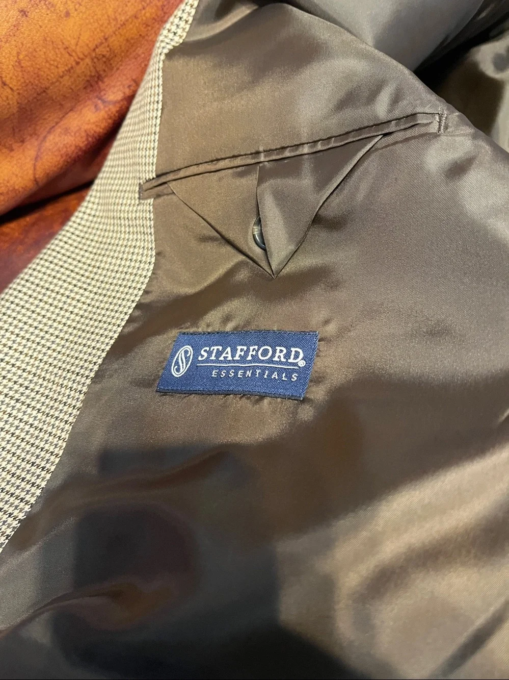 Stafford classic fit 46R houndstooth blazer NWT 3260